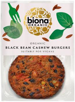 Biona Organic Black Bean Cashew Nut Burgers 160g