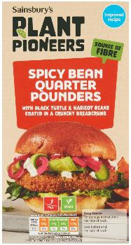 Sainsbury's Spicy Bean Burgers 454g