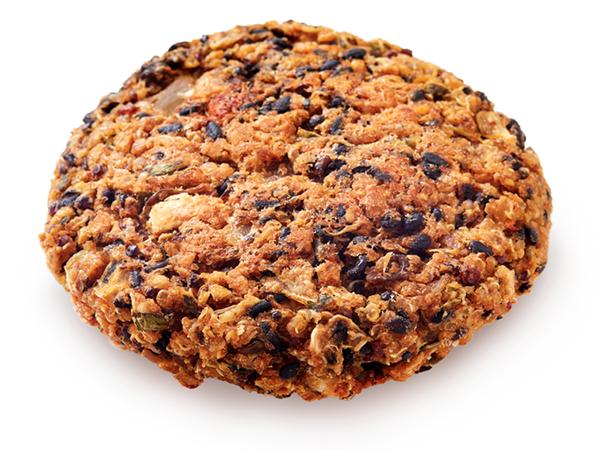 Bean burger on white isolated background