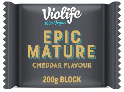 Violife Epic Mature Cheddar Flavour Block Vegan Alternative to Cheese 200g