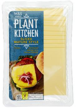 M&S Plant Kitchen Non-Dairy Sliced Mature Cheddar 180