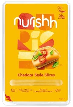 Nurishh Cheddar Style Vegan Alternative to Cheese Slices 200g