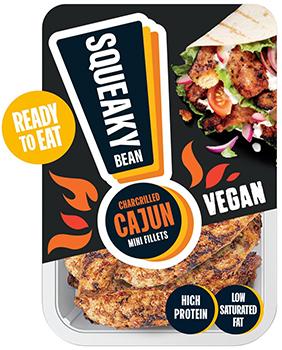 Squeaky Bean Chargrilled Mini Vegan Fillets Cajun 120g
