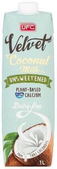 UFC Velvet Dairy Free Coconut Milk Unsweetened 1 Litre