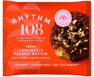Rhythm108 Chocolate Peanut Butter Soft-Baked Filled Cookie 50g