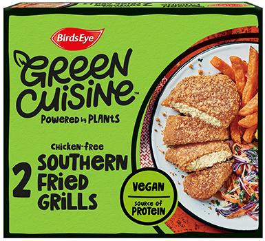 Birds Eye 2 Green Cuisine Vegan Chicken Free Southern Fried Grills 180g