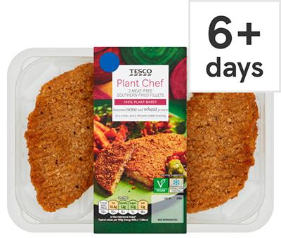 Tesco Plant Chef 2 Meat Free Southern Fried Fillets 250g