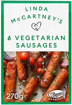 Linda McCartney 6 Frozen Vegetarian Sausages 270g