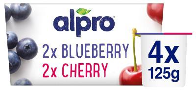 Alpro Blueberry & Cherry Yoghurt Alternative 4 x 125g